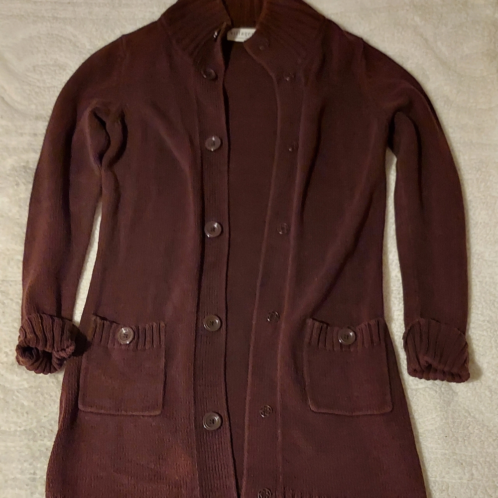 Villager Brown Women's Cardigan Sweater